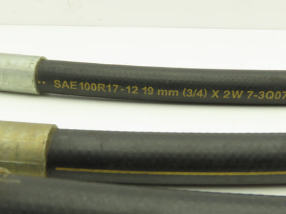 Parker 451TC-12 3/4"x 24" Hydraulic Hose 3000psi SAE-12 O-Ring Swivel  Lot of 3