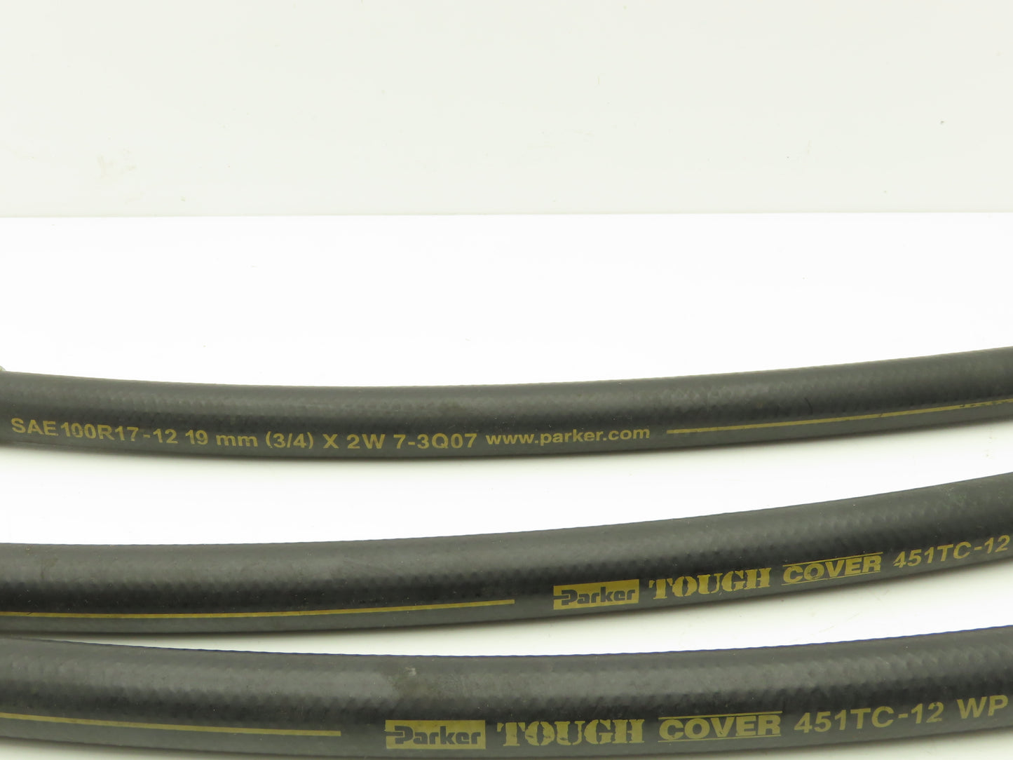 Parker 451TC-12 3/4"x 24" Hydraulic Hose 3000psi SAE-12 O-Ring Swivel  Lot of 3