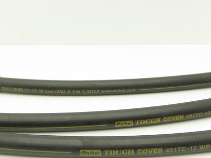 Parker 451TC-12 3/4"x 24" Hydraulic Hose 3000psi SAE-12 O-Ring Swivel  Lot of 3