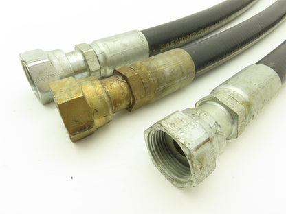 Parker 451TC-12 3/4"x 24" Hydraulic Hose 3000psi SAE-12 O-Ring Swivel  Lot of 3