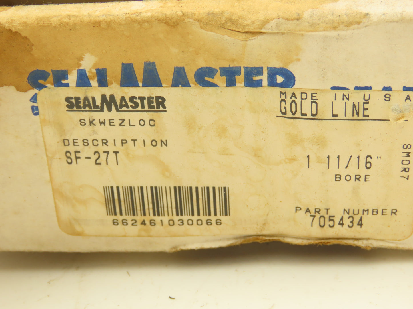 SealMaster  SF-27T Flange Mount Ball Bearing 1-11/16" Bore 4 Bolt Set Screw Lock