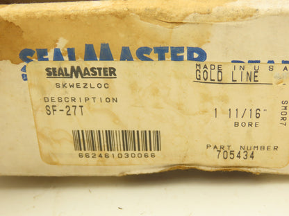 SealMaster  SF-27T Flange Mount Ball Bearing 1-11/16" Bore 4 Bolt Set Screw Lock