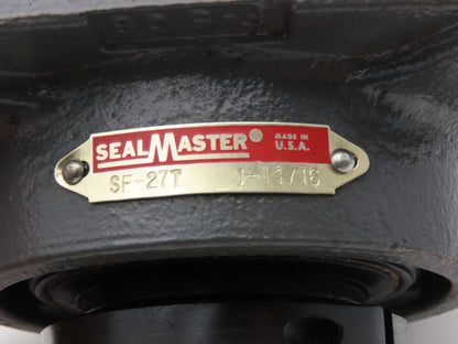 SealMaster  SF-27T Flange Mount Ball Bearing 1-11/16" Bore 4 Bolt Set Screw Lock