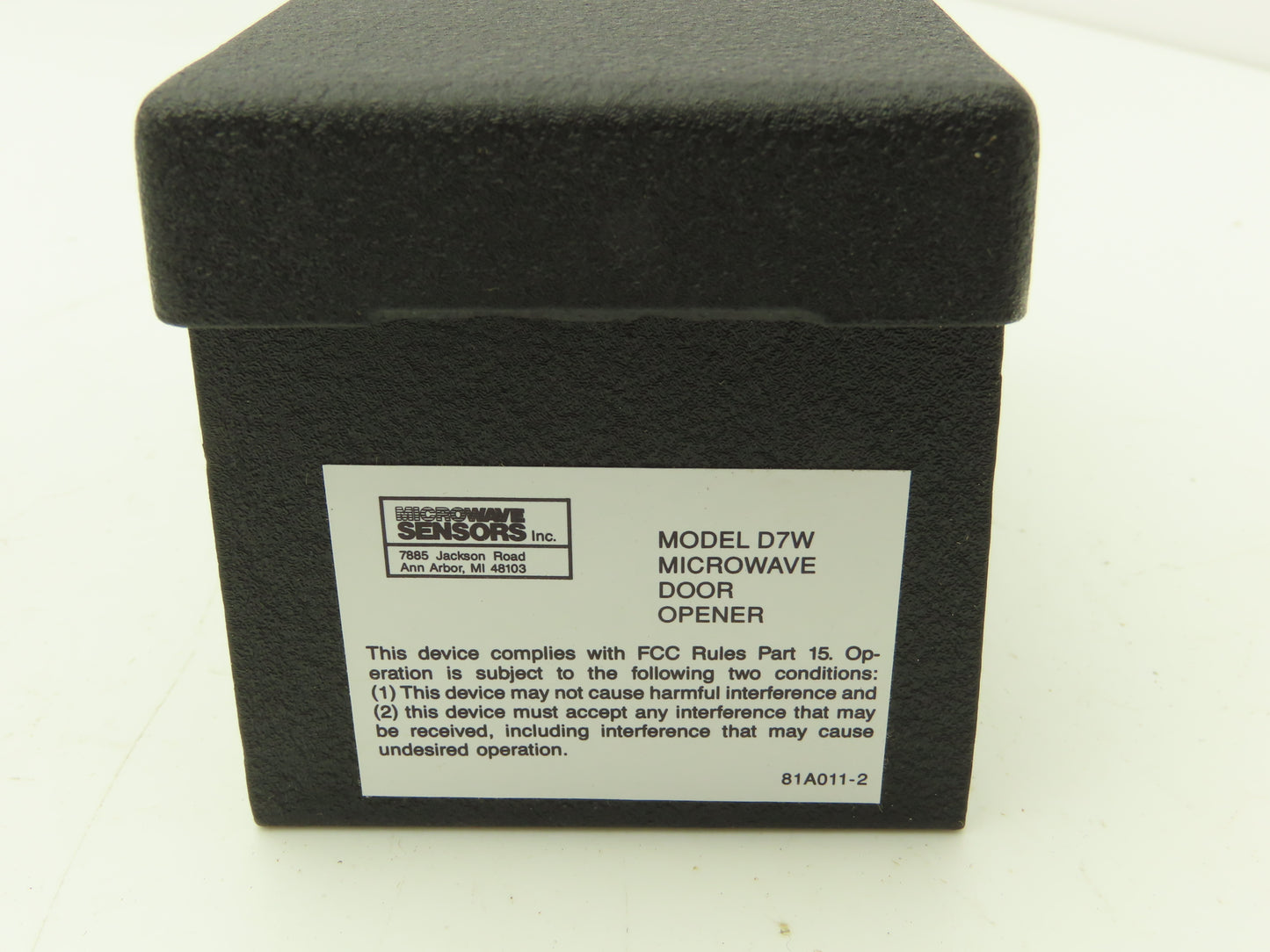 Microwave Sensors D7W-1A Door Opener Motion Sensor 12/24VDC NO - NC Lot of 2