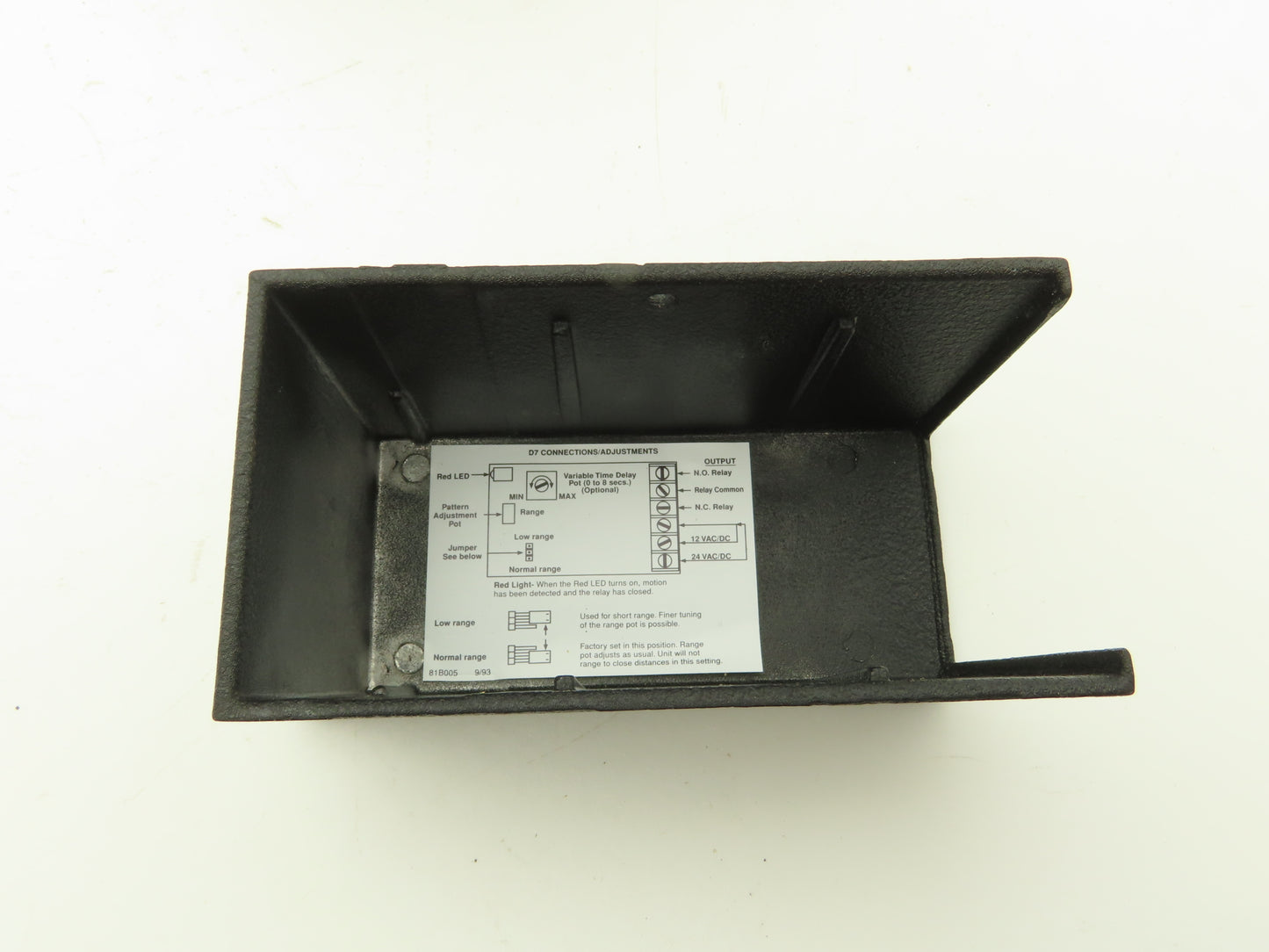 Microwave Sensors D7W-1A Door Opener Motion Sensor 12/24VDC NO - NC Lot of 2