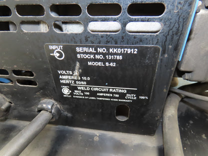 Miller CP-250TS Mig Welder 250 amp DC Arc S-62 Wire Feeder 200/230/460v 3PH