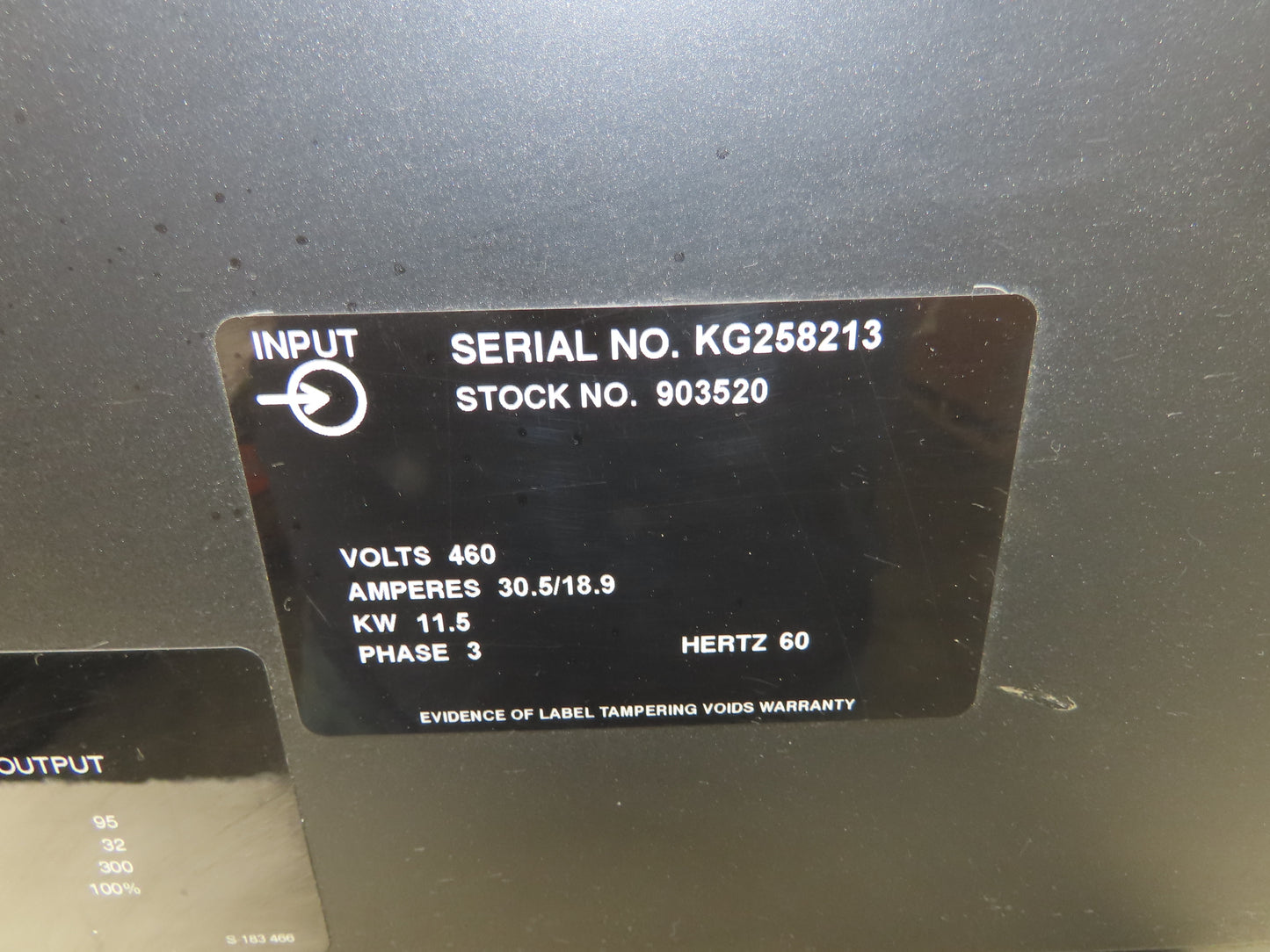 Miller Invision 304P Mig Welder 300 amp DC Arc 11kW 460VAC 3PH Power Unit