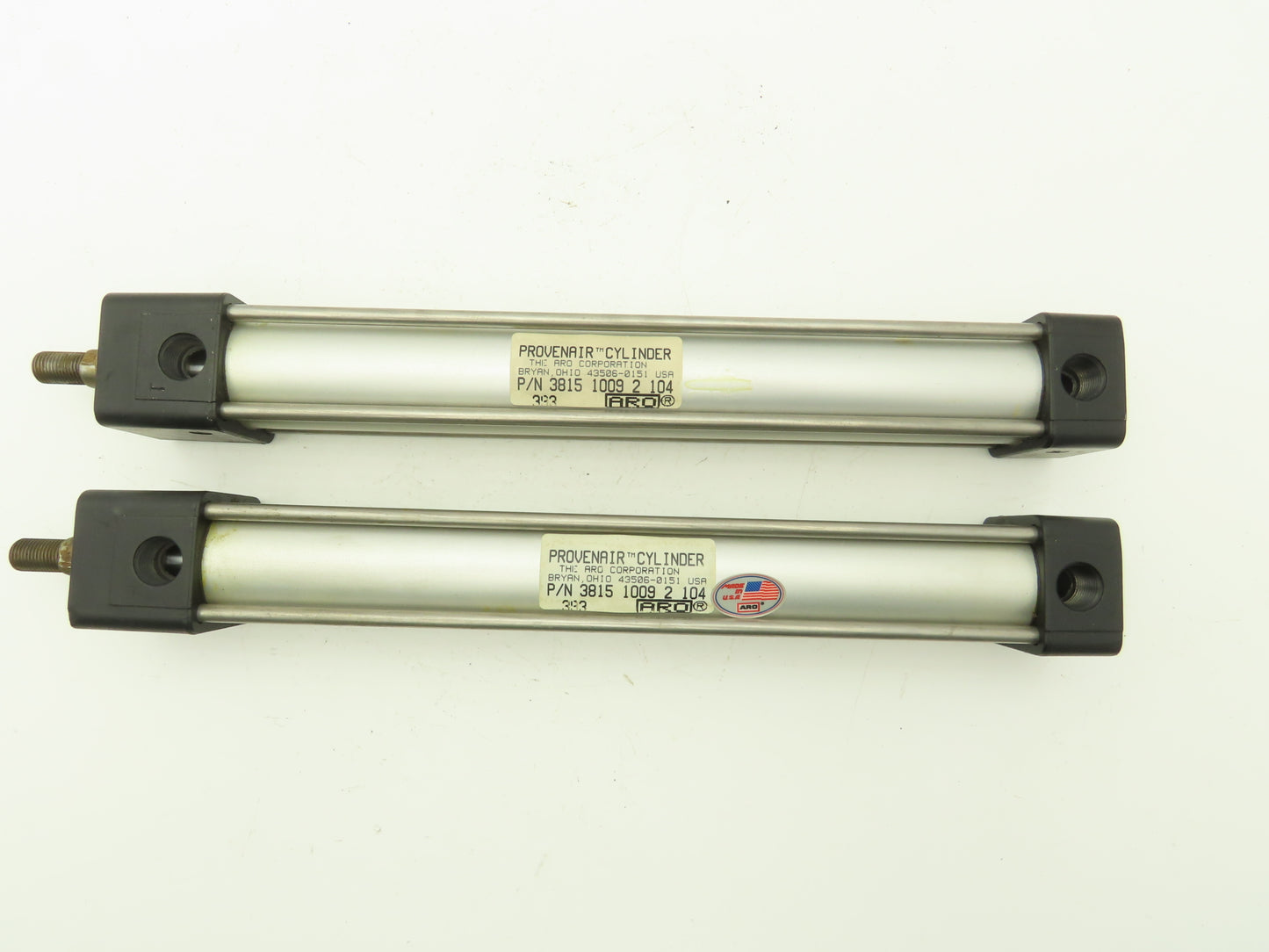 ARO 3815 1009 2 104 Pneumatic Air Cylinder 1" x 10.5" 1/2-20 Threads Lot of 2