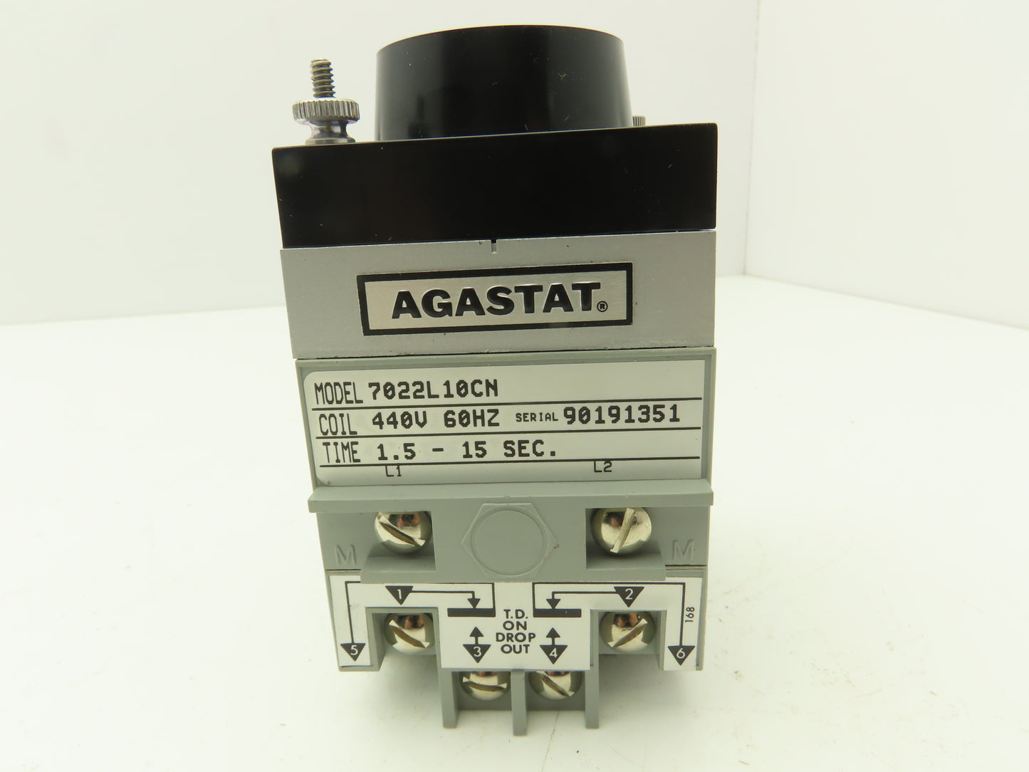Agastat 7022L10CN Time Delay Relay 1.5-15 Seconds 440V 60Hz