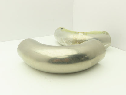 Pfeiffer 6-2WC-400H Vacuum Elbow 90 Deg Radius 4" W/ Extended Tangents Lot of 2