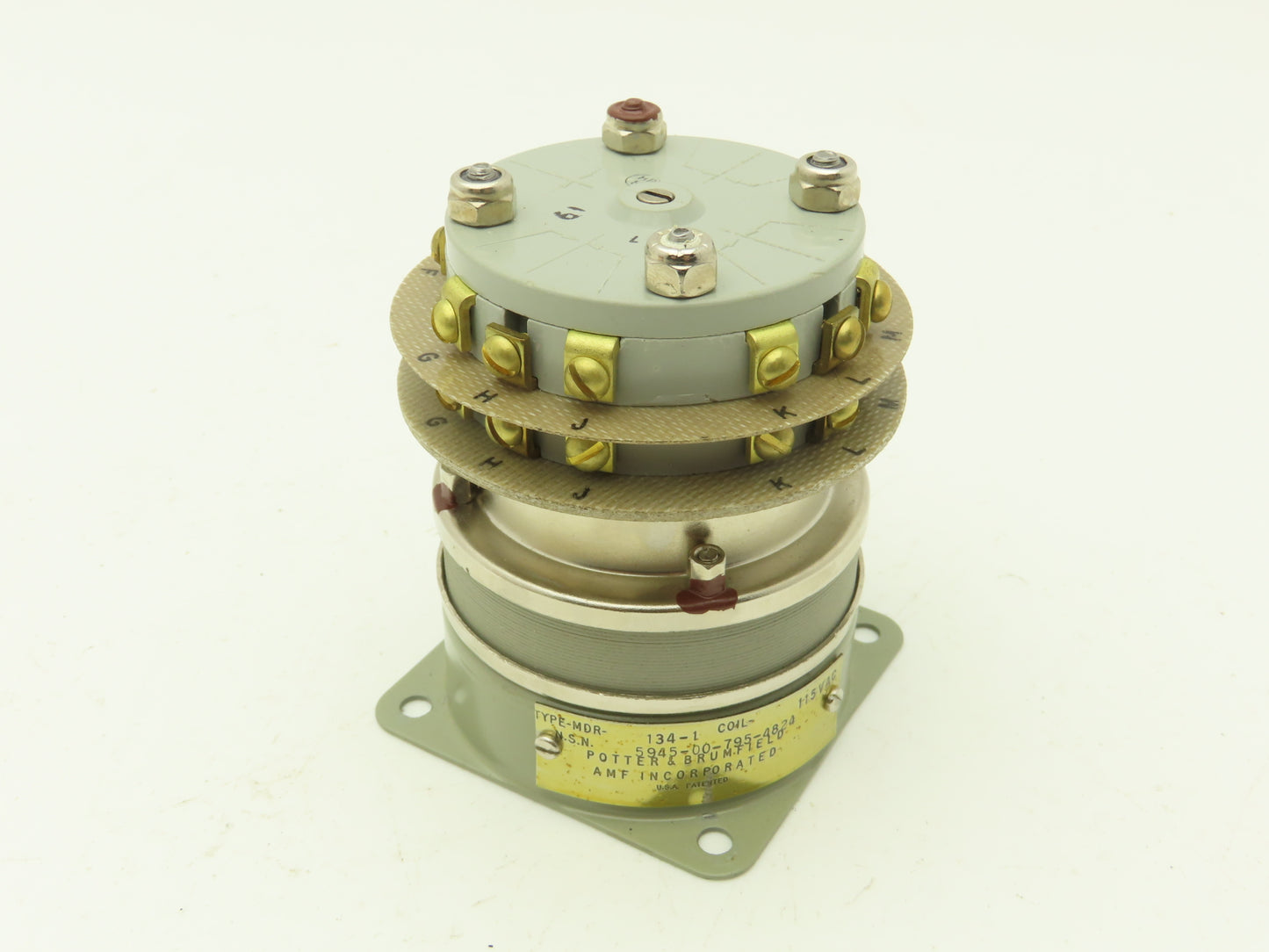 Potter & Brumfield MDR-134-1 Rotary Power Relay 115V Coil Electromechanical