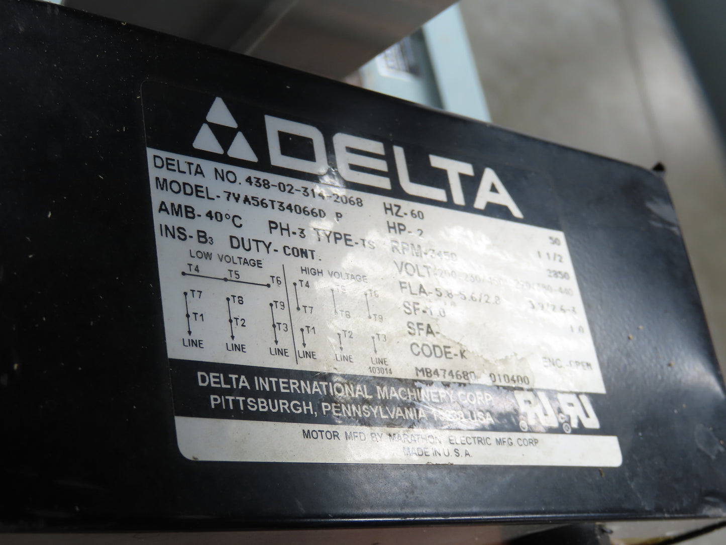 Delta Radial Arm Saw 12" Blade 13" Travel 2 HP 230/460V 3 Ph