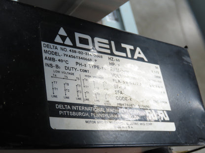 Delta Radial Arm Saw 12" Blade 13" Travel 2 HP 230/460V 3 Ph