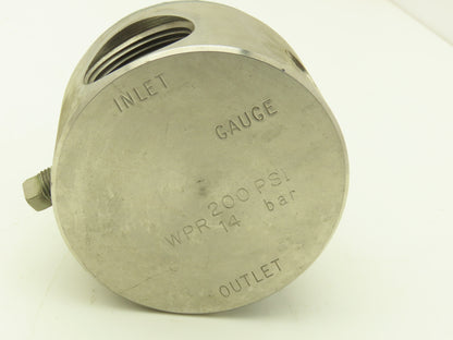 Graco 208-997 Low Pressure Corrosion Resistant Back Pressure Regulator w/Gauge