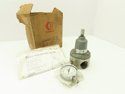Graco 208-997 Low Pressure Corrosion Resistant Back Pressure Regulator w/Gauge