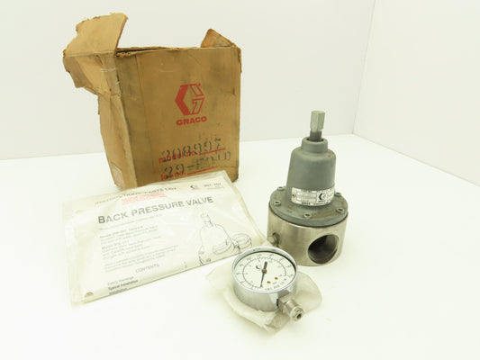 Graco 208-997 Low Pressure Corrosion Resistant Back Pressure Regulator w/Gauge