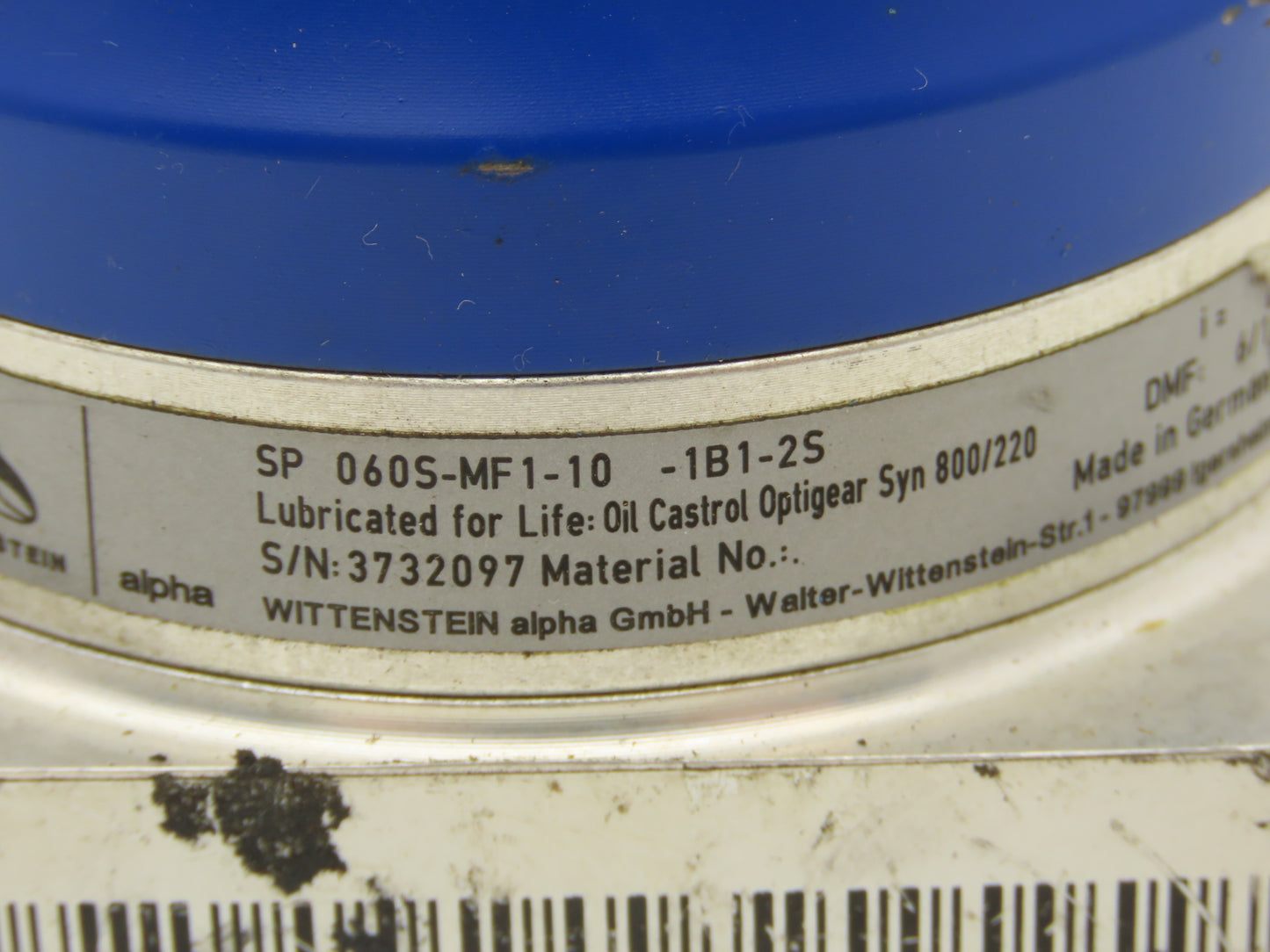 Alpha Wittenstein SP 060S-MF1-10-1B1-2S Planetary Servo Gearbox 10:1 Reducer