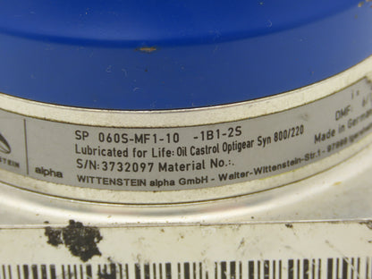 Alpha Wittenstein SP 060S-MF1-10-1B1-2S Planetary Servo Gearbox 10:1 Reducer