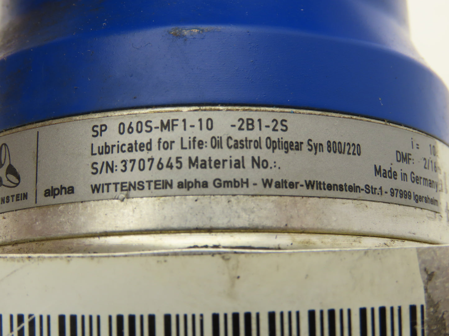 Alpha Wittenstein SP 060S-MF1-10-2B1-2S Planetary Servo Gearbox 10:1 Reducer