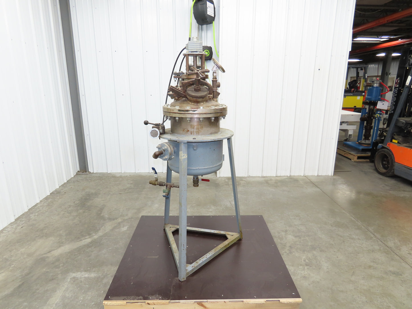 Brighton 8 Gallon Stainless Steel Pressure Kettle Vessel Air Mixer Motor Reactor