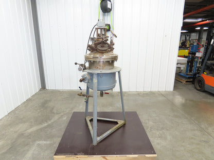 Brighton 8 Gallon Stainless Steel Pressure Kettle Vessel Air Mixer Motor Reactor