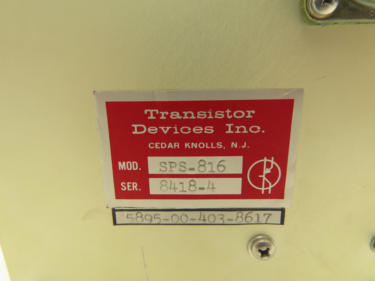 Transistor Devices SPS-816 Power Supply 24V