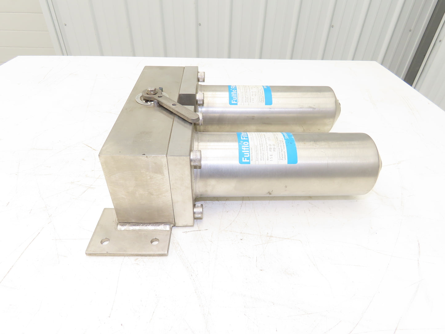 Parker 13800-31405-4BDX1-8-3/4 Fulflo Stainless Dual Filter Housing Assembly