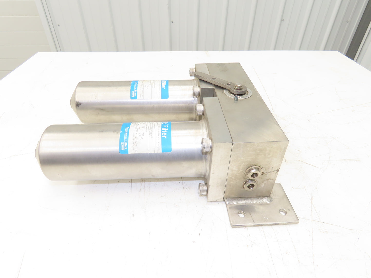 Parker 13800-31405-4BDX1-8-3/4 Fulflo Stainless Dual Filter Housing Assembly