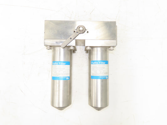 Parker 13800-31405-4BDX1-8-3/4 Fulflo Stainless Dual Filter Housing Assembly