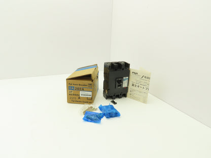 Fuji Electric EA202A  2-Pole Circuit Breaker 225A 600VAC 250VDC 2-Pole