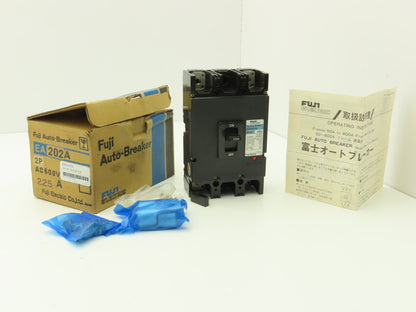 Fuji Electric EA202A  2-Pole Circuit Breaker 225A 600VAC 250VDC 2-Pole
