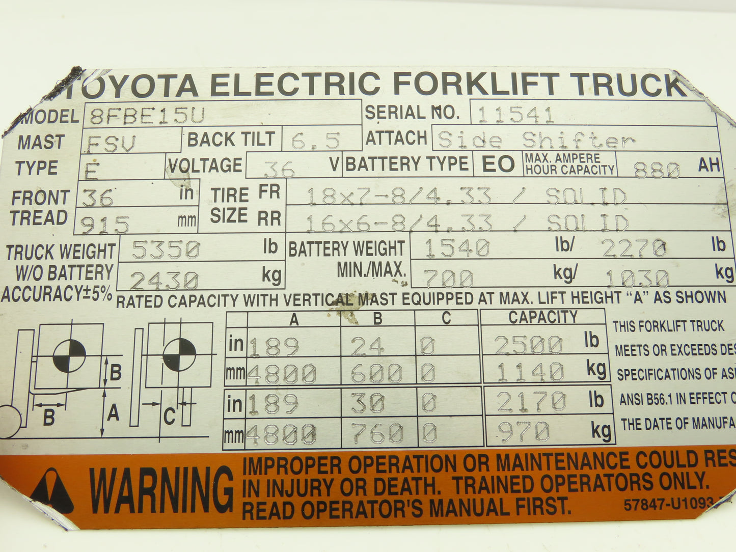 Danfoss OSPC 50 LS Electric Forklift Hydraulic Power Steering Off Toyota 8FBE15U