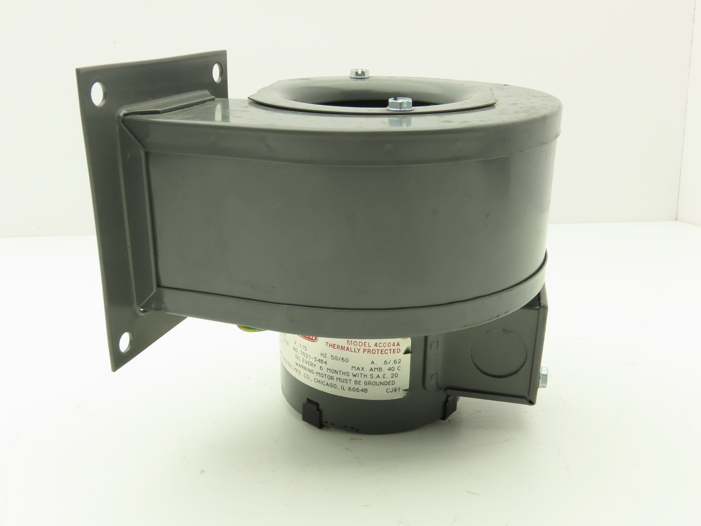 Dayton 7021-3484 Squirrel Cage Blower Pellet Stove 1/100 HP 2880 RPM 115V .6A