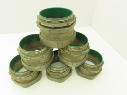 NA 3-1/2" EMT Compression Connector Insulated Throat Rigid Pipe Lot of 6