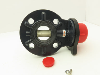 Asahi 1730020 Type 56 2" PVC/EPDM Butterfly Valve T-56 Manual Lever Operated