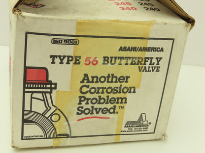 Asahi 1730020 Type 56 2" PVC/EPDM Butterfly Valve T-56 Manual Lever Operated