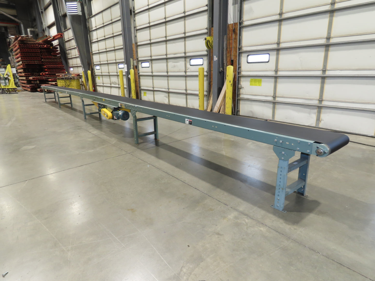 Hytrol 18"x 40' 10" Slider Bed Conveyor 15.5" Belt 1Hp 3PH Center Drive 50FPM