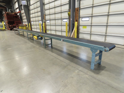 Hytrol 18"x 40' 10" Slider Bed Conveyor 15.5" Belt 1Hp 3PH Center Drive 50FPM
