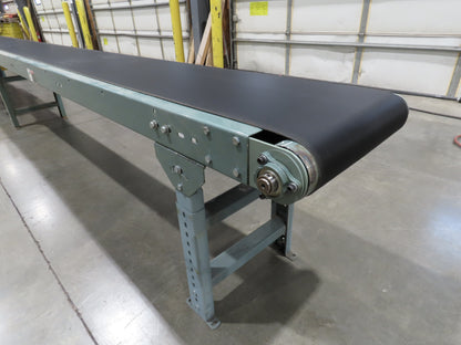 Hytrol 18"x 40' 10" Slider Bed Conveyor 15.5" Belt 1Hp 3PH Center Drive 50FPM