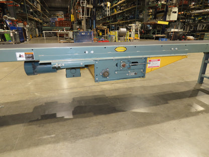 Hytrol 18"x 40' 10" Slider Bed Conveyor 15.5" Belt 1Hp 3PH Center Drive 50FPM