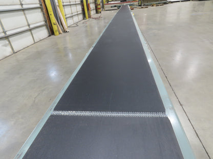 Hytrol 18"x 40' 10" Slider Bed Conveyor 15.5" Belt 1Hp 3PH Center Drive 50FPM