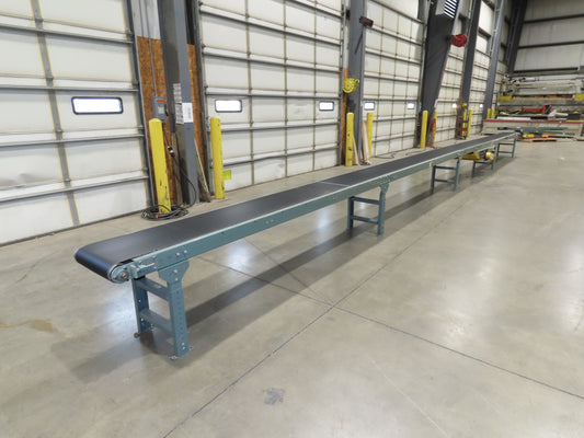 Hytrol 18"x 40' 10" Slider Bed Conveyor 15.5" Belt 1Hp 3PH Center Drive 50FPM