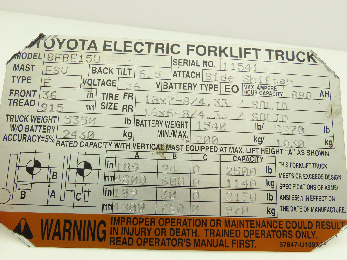 Toyota Electric Forklift Brake Pedal Master Cylinder Assembly From 8FBE15U