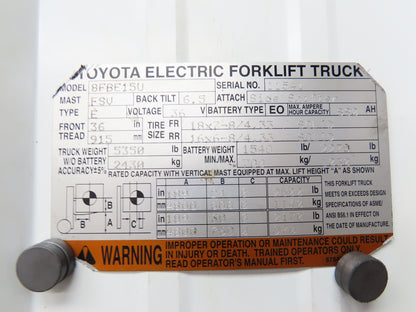 Toyota Electric Forklift Hydraulic Pump Motor 36V Removed From 8FBE15U