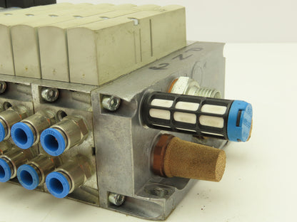 Festo VSVA-B-B52-ZD-A2-1T1L Solenoid Valve 12-Station Manifold 24V w/Bus Node