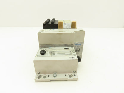 Festo VSVA-B-B52-ZD-A2-1T1L Solenoid Valve 12-Station Manifold 24V w/Bus Node
