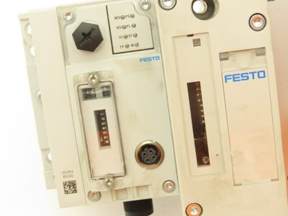 Festo VSVA-B-B52-ZD-A2-1T1L Solenoid Valve 12-Station Manifold 24V w/Bus Node