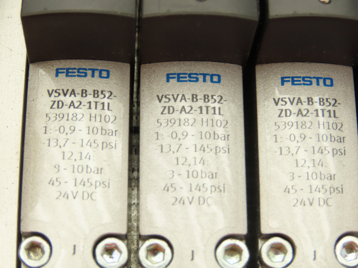 Festo VSVA-B-B52-ZD-A2-1T1L Solenoid Valve 12-Station Manifold 24V w/Bus Node