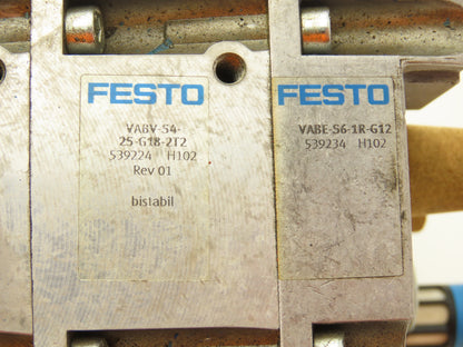Festo VSVA-B-B52-ZD-A2-1T1L Solenoid Valve 12-Station Manifold 24V w/Bus Node