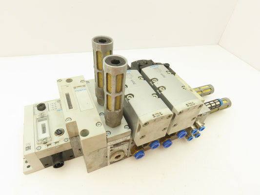 Festo VSVA-B-P53C-ZD-D2-1T1L Solenoid Valve Manifold 24VDC w/Bus Node CPX-FB 32